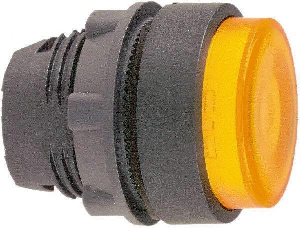 Schneider Electric - 22mm Mount Hole, Extended Straight, Pushbutton Switch Only - Round, Orange Pushbutton, Illuminated, Momentary (MO) - Apex Tool & Supply