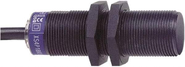 Telemecanique Sensors - NPN, PNP, NC, 8mm Detection, Cylinder, Inductive Proximity Sensor - 2 Wires, IP68, 24 to 240 VAC/VDC @ 50/60 Hz, M18x1 Thread, 62mm Long - Apex Tool & Supply