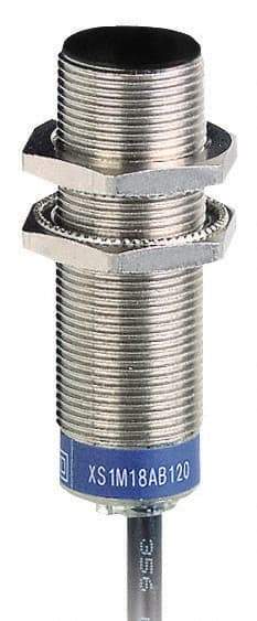 Telemecanique Sensors - NPN, PNP, NC, 5mm Detection, Cylinder, Inductive Proximity Sensor - 2 Wires, IP67, 12 to 24 VDC, M18x1 Thread, 53mm Long - Apex Tool & Supply