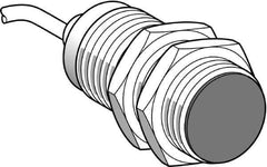 Telemecanique Sensors - NPN, PNP, 15mm Detection, Cylinder, Inductive Proximity Sensor - 2 Wires, IP68, IP69, 12 to 24 VDC, M30x1.5 Thread, 43mm Long - Apex Tool & Supply