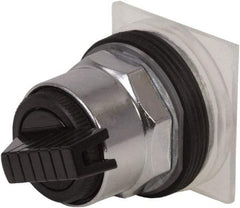 Schneider Electric - 1.18 Inch Mount Hole, 3 Position, Knob and Pushbutton Operated, Selector Switch Only - Black, Maintained (MA), without Contact Blocks, Weatherproof and Dust and Oil Resistant - Apex Tool & Supply