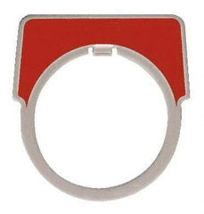 Schneider Electric - Rectangular, Aluminum Legend Plate - Blank - Red Background, 30mm Hole Diameter, 40mm Wide x 43mm High - Apex Tool & Supply