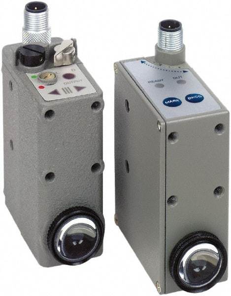 Telemecanique Sensors - 4 Pin M12 Connector, 9mm Nominal Distance, Shock and Vibration Resistant, Diffused Photoelectric Sensor - 12 to 24 VDC, 10 kHz, Zinc Alloy, 58mm Long x 31mm Wide x 82mm High - Apex Tool & Supply