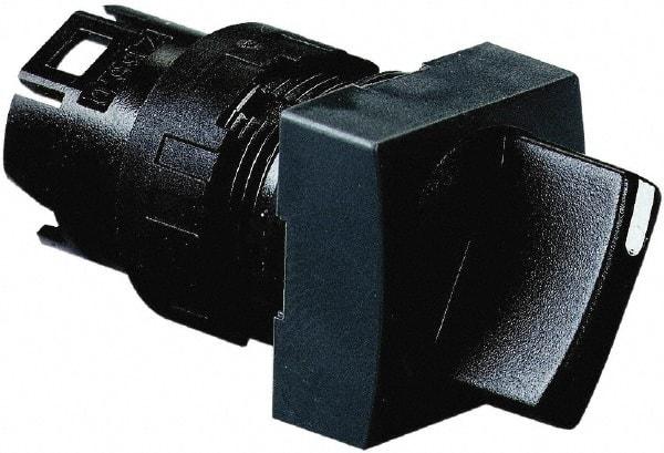 Schneider Electric - 16mm Mount Hole, 2 Position, Handle Operated, Selector Switch Only - Black, Maintained (MA), Shock and Vibration Resistant - Apex Tool & Supply