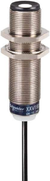 Telemecanique Sensors - NPN, 0.05m Detection, Cylinder, Ultrasonic Proximity Sensor - 3 Wires, IP67, 12 to 24 VDC, M18x1 Thread, 18mm Wide - Apex Tool & Supply