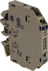 Schneider Electric - 17 Milliamp, NC Configuration, Interface Relay Module - DIN Rail Mount, 23 to 131°F, 120 to 127 Volt - Apex Tool & Supply