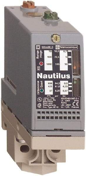 Telemecanique Sensors - G 1/4 (Female) Connector, 20 Bar Sensor, Shock and Vibration Resistant, Control Circuit Pressure Sensor - 1.378 Inch Wide, IP66, For Use with OsiSense XM - Apex Tool & Supply