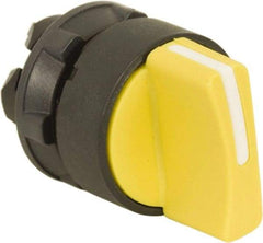 Schneider Electric - 22mm Mount Hole, 2 Position, Handle Operated, Selector Switch Only - Yellow, Maintained (MA), Nonilluminated, Shock, Vibration and Water Resistant - Apex Tool & Supply