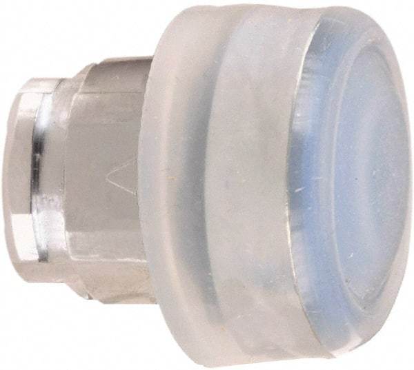Schneider Electric - 22mm Mount Hole, Extended Straight, Pushbutton Switch Only - Round, Blue Pushbutton, Nonilluminated, Momentary (MO) - Apex Tool & Supply