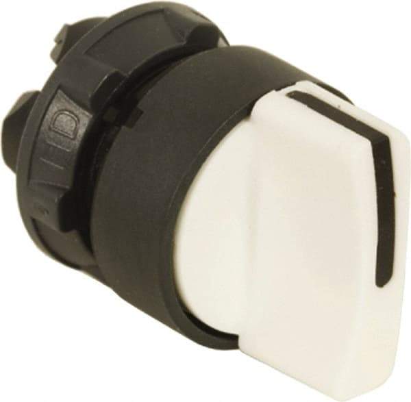 Schneider Electric - 22mm Mount Hole, 2 Position, Handle Operated, Selector Switch Only - White, Maintained (MA), Nonilluminated, Shock, Vibration and Water Resistant - Apex Tool & Supply
