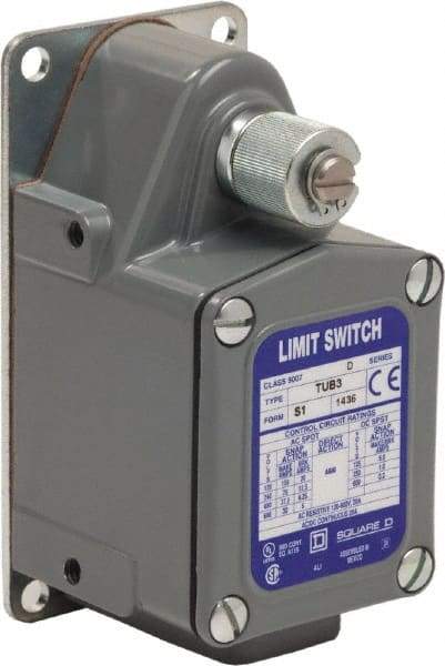 Square D - SPDT, 600 VAC, Screw Terminal, Plunger Actuator, General Purpose Limit Switch - Surface Mount - Apex Tool & Supply