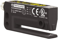Telemecanique Sensors - 4 Pin M8 Connector, 3mm Nominal Distance, Shock and Vibration Resistant, Through Beam Photoelectric Sensor - 12 to 24 VDC, 10 kHz, Polyamide, 64mm Long x 10mm Wide x 25mm High - Apex Tool & Supply