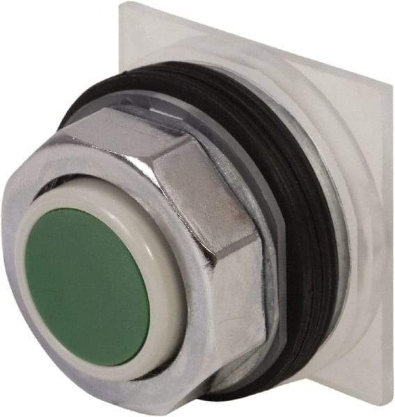 Schneider Electric - 30mm Mount Hole, Extended Straight, Pushbutton Switch Only - Green Pushbutton, Momentary (MO) - Apex Tool & Supply
