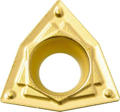 Kyocera - WPMT21.51 HQ Grade PV720 Cermet Turning Insert - TiCN (Megacoat Nano) Finish, 80° Trigon, 1/4" Inscr Circle, 3/32" Thick, 1/64" Corner Radius - Apex Tool & Supply