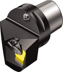 Sandvik Coromant - Left Hand Cut, Size C6, DNMG 15 06 08 & DNMG 442 Insert Compatiblity, External Modular Turning & Profiling Cutting Unit Head - 45mm Ctr to Cutting Edge, Through Coolant, Series T-Max P - Apex Tool & Supply