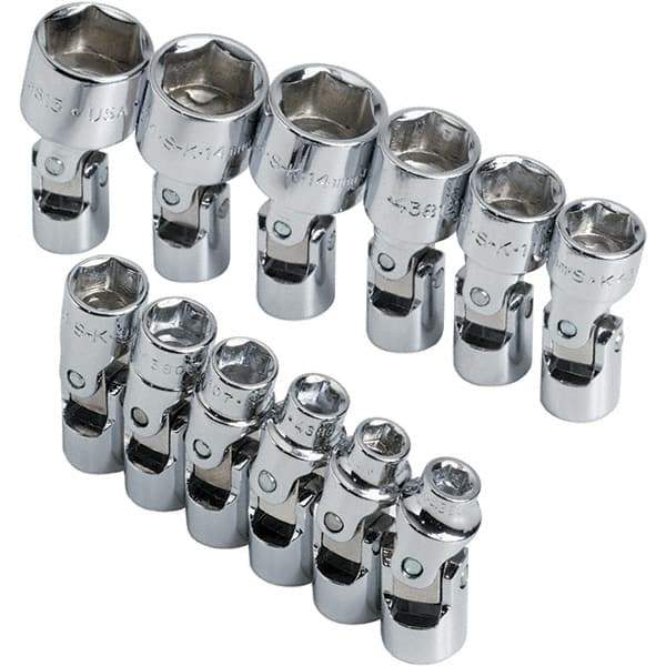 SK - 1/4" Drive Standard Socket Set - 5 to 15mm, Metric Measurement Standard - Apex Tool & Supply