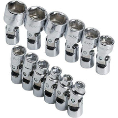 SK - 1/4" Drive Standard Socket Set - 5 to 15mm, Metric Measurement Standard - Apex Tool & Supply