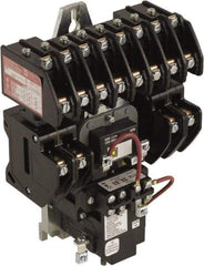 Square D - No Enclosure, 12 Pole, Mechanically Held Lighting Contactor - 20 A (Tungsten), 30 A (Fluorescent), 110 VAC at 50 Hz, 120 VAC at 60 Hz, 12NC Contact Configuration - Apex Tool & Supply
