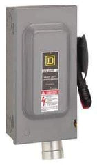 Square D - 60 Amp, 600 VAC, 3 Pole Nonfused Safety Switch - NEMA 12, 30 hp at 600 VAC (Single Phase), 60 hp at 600 VAC (Triple Phase) - Apex Tool & Supply