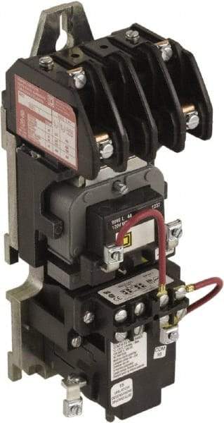 Square D - No Enclosure, 2 Pole, Mechanically Held Lighting Contactor - 20 A (Tungsten), 30 A (Fluorescent), 110 VAC at 50 Hz, 120 VAC at 60 Hz, 2NC Contact Configuration - Apex Tool & Supply