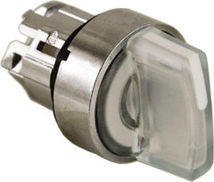 Schneider Electric - 22mm Mount Hole, 2 Position, Handle Operated, Selector Switch - White, Momentary (MO), Illuminated, Shock, Vibration and Water Resistant - Apex Tool & Supply