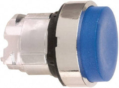 Schneider Electric - 22mm Mount Hole, Extended Straight, Pushbutton Switch Only - Round, Blue Pushbutton, Nonilluminated, Momentary (MO) - Apex Tool & Supply