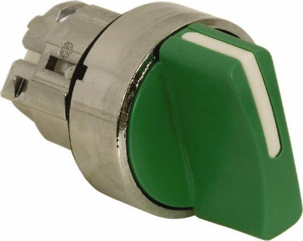 Schneider Electric - 22mm Mount Hole, 2 Position, Handle Operated, Selector Switch - Green, Maintained (MA), Nonilluminated, Shock, Vibration and Water Resistant - Apex Tool & Supply