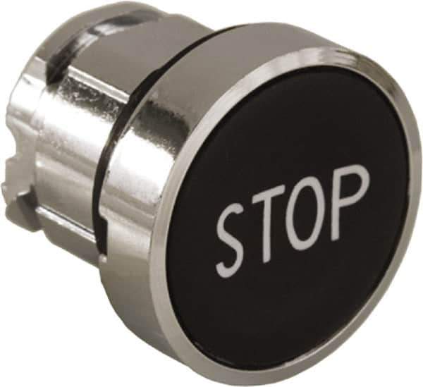 Schneider Electric - 22mm Mount Hole, Flush, Pushbutton Switch Only - Round, Black Pushbutton, Nonilluminated, Momentary (MO) - Apex Tool & Supply