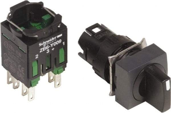 Schneider Electric - 16mm Mount Hole, 5 Position, Selector Switch Only - Maintained (MA), Nonilluminated - Apex Tool & Supply