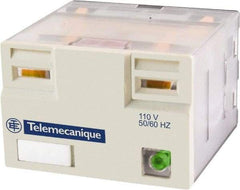 Schneider Electric - 3,750 VA Power Rating, Electromechanical Plug-in General Purpose Relay - 15 Amp at 250 VAC & 28 VDC, 4CO, 24 VDC - Apex Tool & Supply