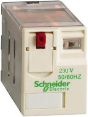 Schneider Electric - 3,750 VA Power Rating, Electromechanical Plug-in General Purpose Relay - 15 Amp at 250 VAC & 28 VDC, 2CO, 230 VAC - Apex Tool & Supply