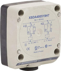 Telemecanique Sensors - NPN, PNP, NO/NC, 40mm Detection, Rectangular, Inductive Proximity Sensor - 2 Wires, IP67, 24 to 240 VAC, 80mm Wide - Apex Tool & Supply