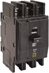 Square D - 30 Amp, 240 VAC, 3 Pole, Panel Mount Miniature Circuit Breaker - 14-2 AWG - Apex Tool & Supply