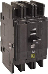 Square D - 30 Amp, 240 VAC, 3 Pole, DIN Rail Mounted, Flush Mount, Surface Mount Miniature Circuit Breaker - Thermal Magnetic Trip, 10 kA at 120/240 VAC Breaking Capacity, 14-2 (Aluminum), 14-2 (Copper) AWG, 74mm Deep x 103mm High x 19mm Wide - Apex Tool & Supply