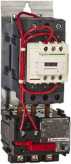 Schneider Electric - 120 Coil VAC, 45 Amp, NEMA Size 2, Nonreversible Open Enclosure NEMA Motor Starter - 3 Phase hp: 10 at 200 VAC, 15 at 230 VAC, 25 at 460 VAC, 25 at 575 VAC - Apex Tool & Supply