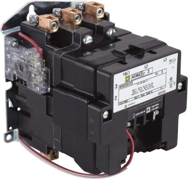 Square D - 2 Pole, 440 Coil VAC at 50 Hz and 480 Coil VAC at 60 Hz, 90 Amp NEMA Contactor - Open Enclosure, 50 Hz at 440 VAC and 60 Hz at 480 VAC - Apex Tool & Supply