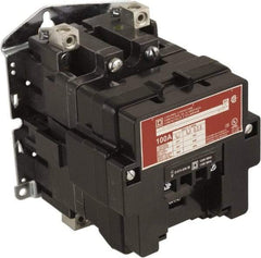 Square D - No Enclosure, 2 Pole, Electrically Held Lighting Contactor - 100 A (Tungsten), 24 VAC at 60 Hz - Apex Tool & Supply