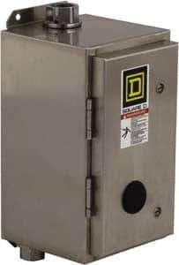 Square D - 4/4X NEMA Rated, 3 Pole, Electrically Held Lighting Contactor - 30 A (Tungsten), 110 VAC at 50 Hz, 120 VAC at 60 Hz - Apex Tool & Supply