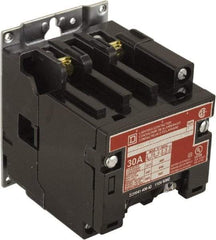 Square D - No Enclosure, 2 Pole, Electrically Held Lighting Contactor - 30 A (Tungsten), 208 VAC at 60 Hz - Apex Tool & Supply