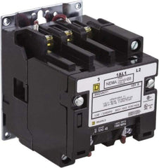Square D - 2 Pole, 110 Coil VAC at 50 Hz and 120 Coil VAC at 60 Hz, 9 Amp NEMA Contactor - Open Enclosure, 50 Hz at 110 VAC and 60 Hz at 120 VAC - Apex Tool & Supply