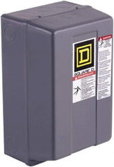 Square D - 3 Pole, 220 Coil VAC at 50 Hz, 240 Coil VAC at 60 Hz, 27 Amp NEMA Contactor - NEMA 1 Enclosure, 50 Hz at 220 VAC and 60 Hz at 240 VAC - Apex Tool & Supply