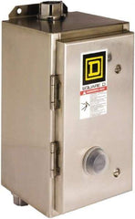 Square D - 220 Coil VAC at 50 Hz, 240 Coil VAC at 60 Hz, 45 Amp, NEMA Size 2, Nonreversible Enclosed Enclosure NEMA Motor Starter - 3 Phase hp: 10 at 200 VAC, 15 at 230 VAC, 25 at 460 VAC, 25 at 575 VAC, 4x Enclosure Rating - Apex Tool & Supply