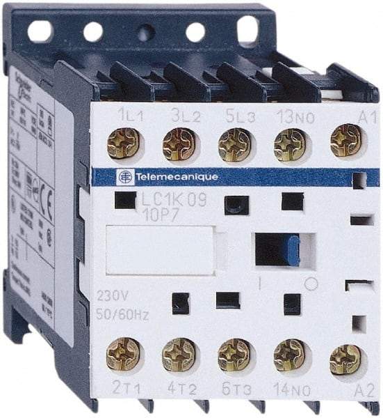Schneider Electric - 3 Pole, 230 Coil VAC at 50/60 Hz, 16 Amp at 690 VAC, 20 Amp at 440 VAC and 9 Amp at 440 VAC, IEC Contactor - CSA, RoHS Compliant, UL Listed - Apex Tool & Supply