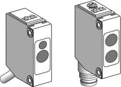 Telemecanique Sensors - M8 Connector, 15m Nominal Distance, Shock and Vibration Resistant, Through Beam Photoelectric Sensor - 12 to 24 VDC, 1000 Hz, PBT, 20mm Long x 11mm Wide x 43mm High - Apex Tool & Supply