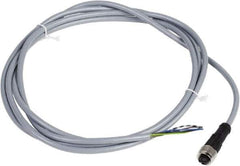 Telemecanique Sensors - 3 Amp, M12 5 Pin Female Straight Cordset Sensor and Receptacle - 250 VAC, 300 VDC, 2m Cable Length, IP67 Ingress Rating - Apex Tool & Supply