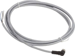 Telemecanique Sensors - 3 Amp, M8 4 Pin Elbowed Female Cordset Sensor and Receptacle - 60 VAC, 75 VDC, 2m Cable Length, IP67 Ingress Rating - Apex Tool & Supply
