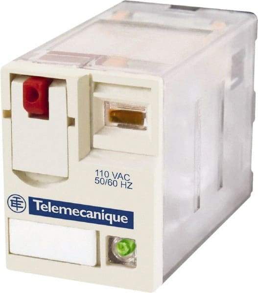 Schneider Electric - 3,750 VA Power Rating, Electromechanical Plug-in General Purpose Relay - 15 Amp at 250 VAC & 28 VDC, 2CO, 12 VDC - Apex Tool & Supply