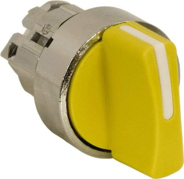 Schneider Electric - 22mm Mount Hole, 2 Position, Handle Operated, Selector Switch - Yellow, Maintained (MA), Nonilluminated, Shock, Vibration and Water Resistant - Apex Tool & Supply