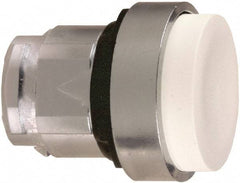 Schneider Electric - 22mm Mount Hole, Extended Straight, Pushbutton Switch Only - Round, White Pushbutton, Nonilluminated, Momentary (MO) - Apex Tool & Supply