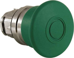 Schneider Electric - 22mm Mount Hole, Extended Mushroom Head, Pushbutton Switch Only - Round, Green Pushbutton, Nonilluminated, Maintained (MA) - Apex Tool & Supply